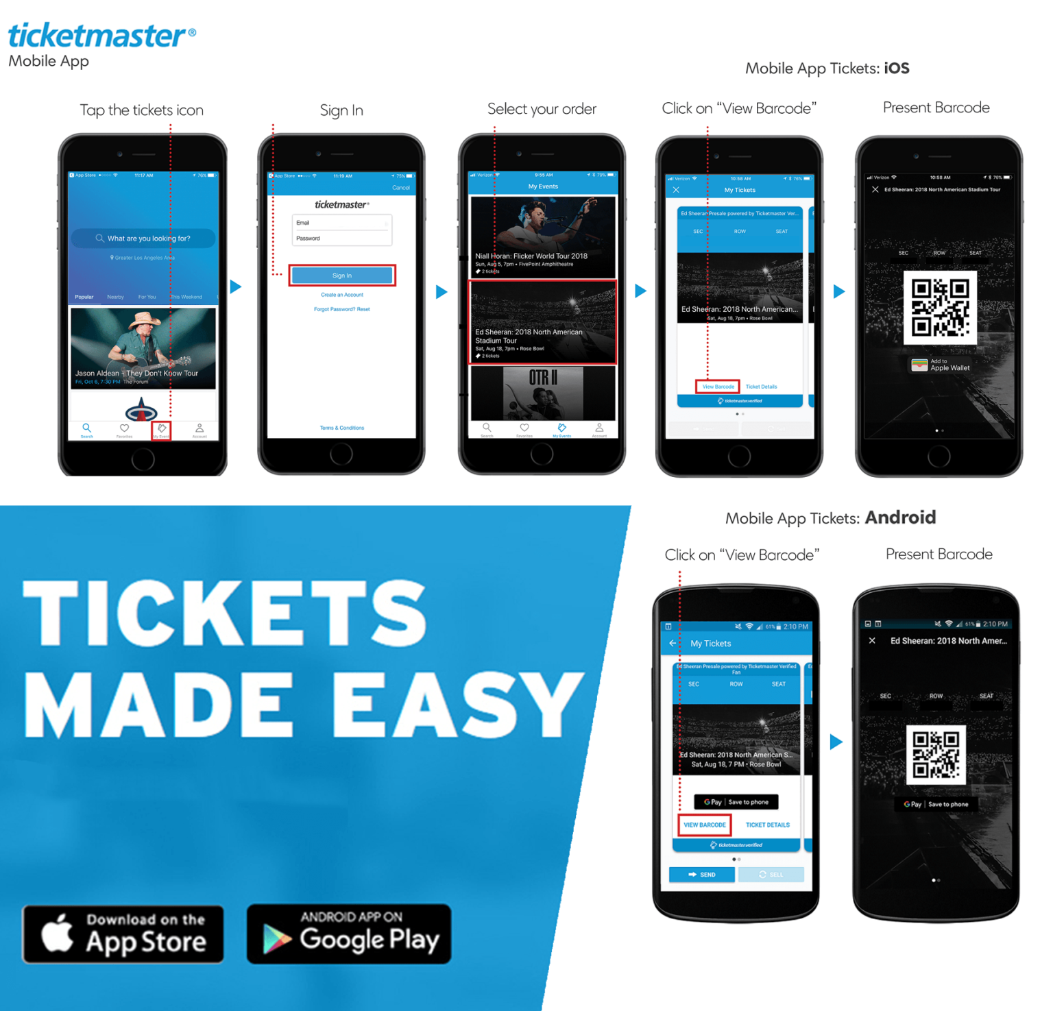 How To Access Your TM APP Mobile Tickets