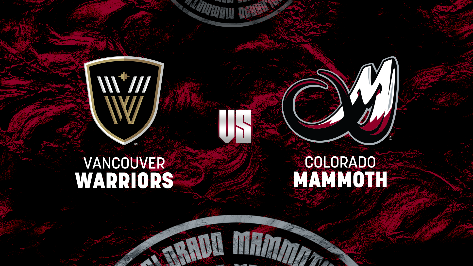 Warriors vs. Mammoth matchup graphic