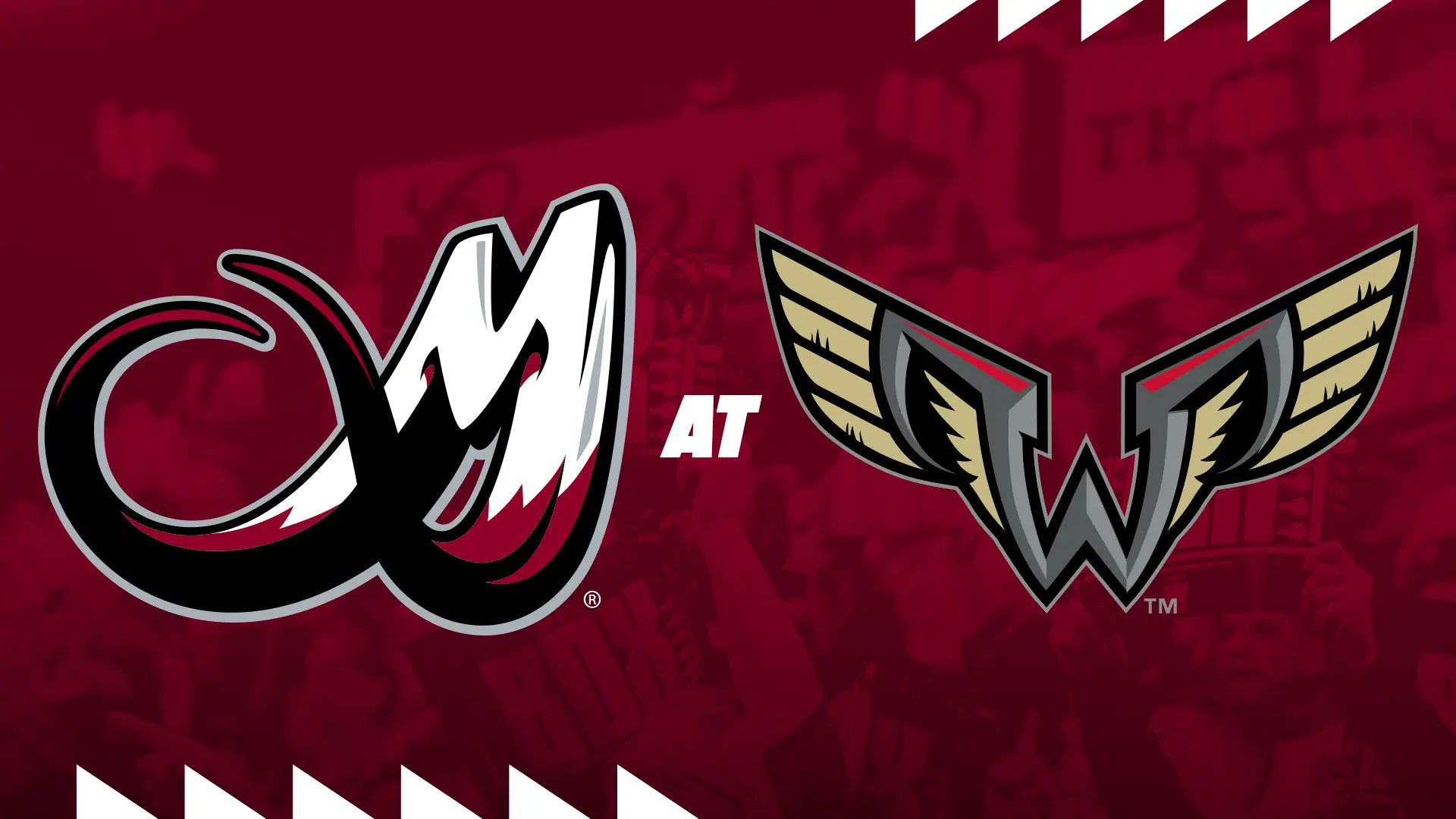 Mammoth at Wings matchup graphic